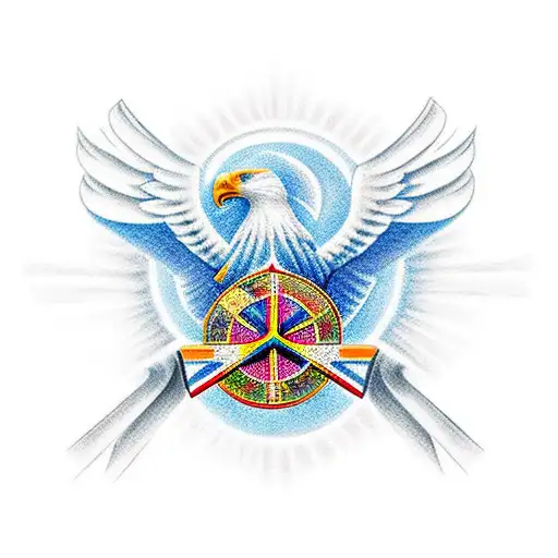 Christian Cross Eagle Isaiah 40:31  tattoo design idea