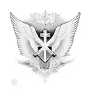 Christian Cross Eagle  tattoo design idea