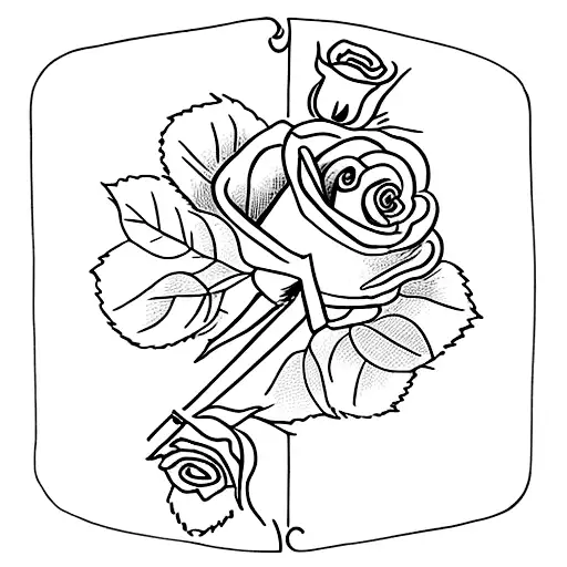 ace of hearts card and a rose tattoo design idea