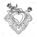 ace of hearts card and a rose tattoo design idea