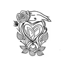 ace of hearts card and a rose tattoo design idea