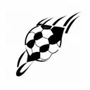 Football and music tattoo design idea