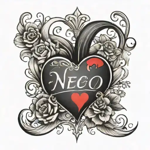 heart with my daughter birthday and her name written tattoo design idea