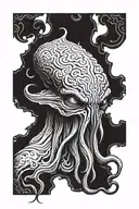 cthulhu head tattoo design idea