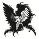 angel and devil wing tattoo design idea