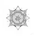 Triangle with gears tattoo design idea