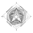 Triangle with gears tattoo design idea