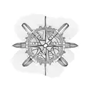 Triangle with gears tattoo design idea