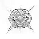Triangle with gears tattoo design idea