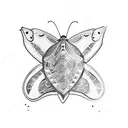 masculine butterfly using a whale a manta ray and a turtle  tattoo design idea