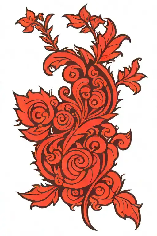 use motifs from slavic ornament tattoo design idea