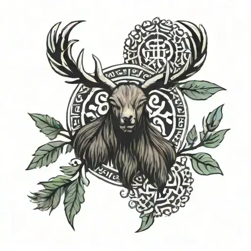 Design A Tattoo That Combines Wool Rug Motifs With Traditional Slavic Symbols tattoo design idea