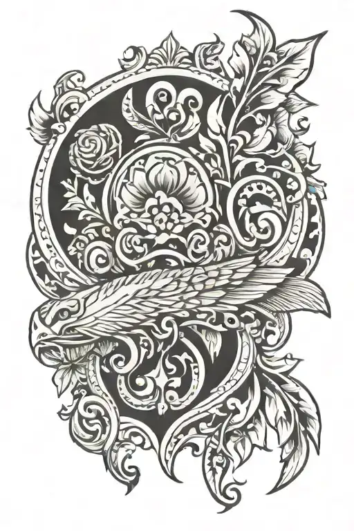 use motifs from slavic tradition tattoo design idea