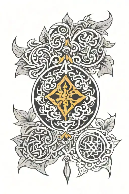 use motifs from slavic symbols tattoo design idea