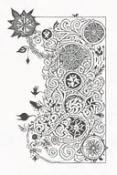 use motifs from slavic symbols tattoo design idea