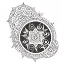 Create a tattoo featuring intricate embroidery patterns inspired by Slavic history  tattoo design idea