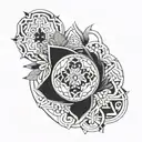 Create a tattoo featuring intricate embroidery patterns inspired by Slavic history  tattoo design idea