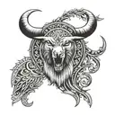 Design A Tattoo That Combines Wool Rug Motifs With Traditional Slavic Symbols tattoo design idea