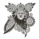 Design A Tattoo That Combines Wool Rug Motifs With Traditional Slavic Symbols tattoo design idea