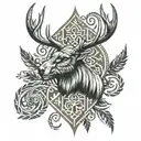 Design A Tattoo That Combines Wool Rug Motifs With Traditional Slavic Symbols tattoo design idea