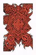 use motifs from slavic ornament tattoo design idea