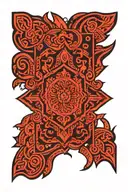 use motifs from slavic ornament tattoo design idea