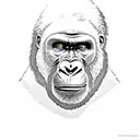 Gorilla tattoo design idea