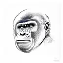 Gorilla tattoo design idea