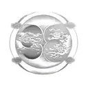  /imagine A simple neo traditional japanese tattoo stencil of a yin yang symbol where one side has a moon, clouds, japan tattoo design idea
