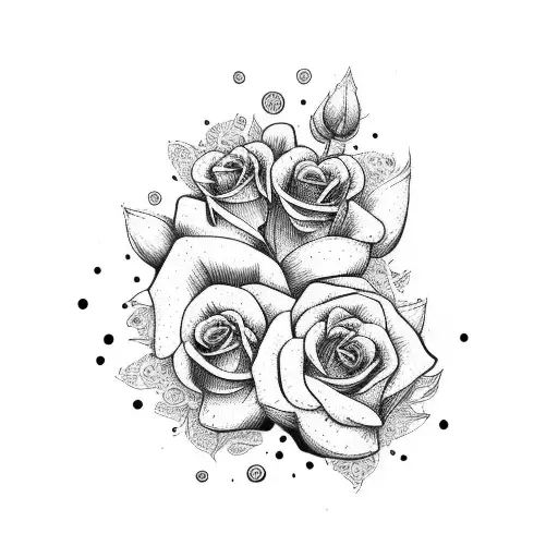 flower man style tattoo design idea