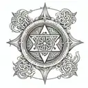 seal of king solomon tattoo design idea