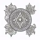 seal of king solomon tattoo design idea