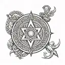 seal of king solomon tattoo design idea