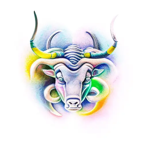mix of taurus, capricorn and saggittarius tattoo design idea