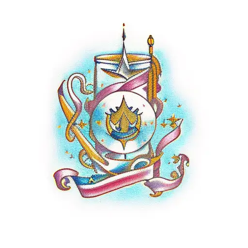 arabic word مكتوب tattoo design idea