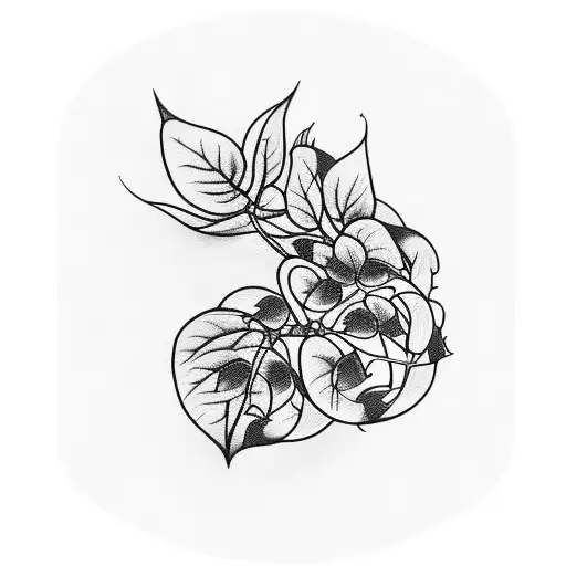 Hanging plant tattoo design idea