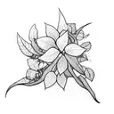 Hanging plant tattoo design idea