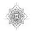 Computer chip architecture tattoo design idea