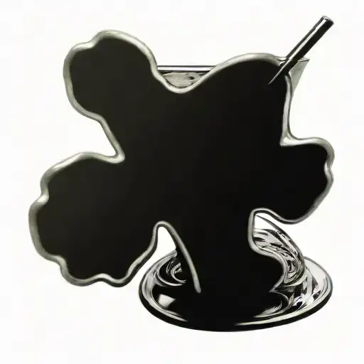 one tiny clover garnish in a martini glass tattoo design idea