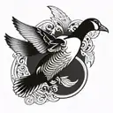 flying Goose tattoo design idea