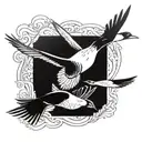 flying Goose tattoo design idea
