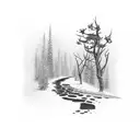 the road not taken tattoo design idea