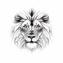 A powerful black and white sketch of a lion and rose tattoo design idea