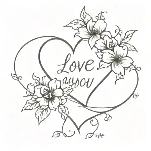 I love you always   tattoo design idea