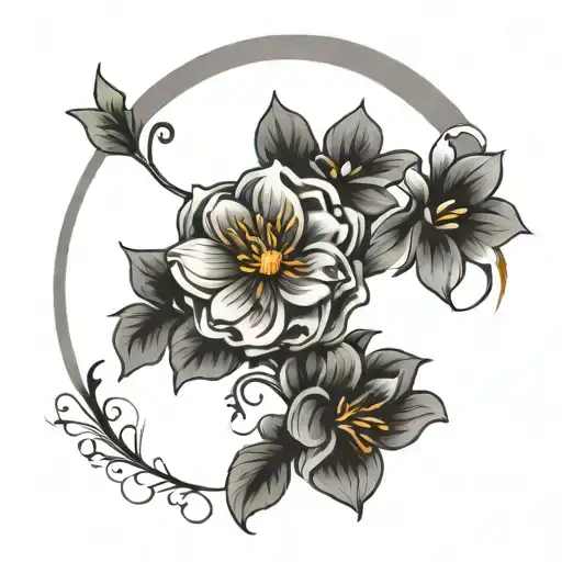 Flower and Proverbs 31:25 tattoo design idea