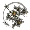 Flower and Proverbs 31:25 tattoo design idea