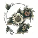 Flower and Proverbs 31:25 tattoo design idea