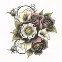 Flower and Proverbs 31:25 tattoo design idea