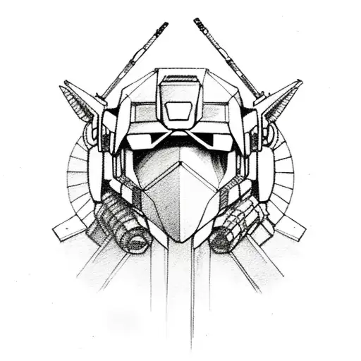 gundam sonny angel tattoo design idea