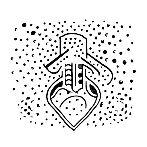 love of live music, no music notes, watercolor tattoo design idea